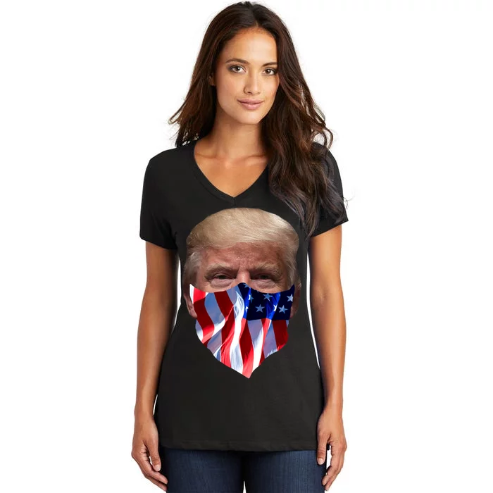 Gangster Donald Trump Women's V-Neck T-Shirt