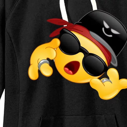 Gangster Emoji Smiley Women's Fleece Hoodie