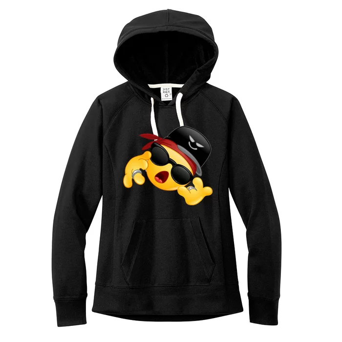 Gangster Emoji Smiley Women's Fleece Hoodie