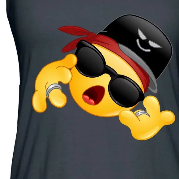 Gangster Emoji Smiley Ladies Essential Flowy Tank