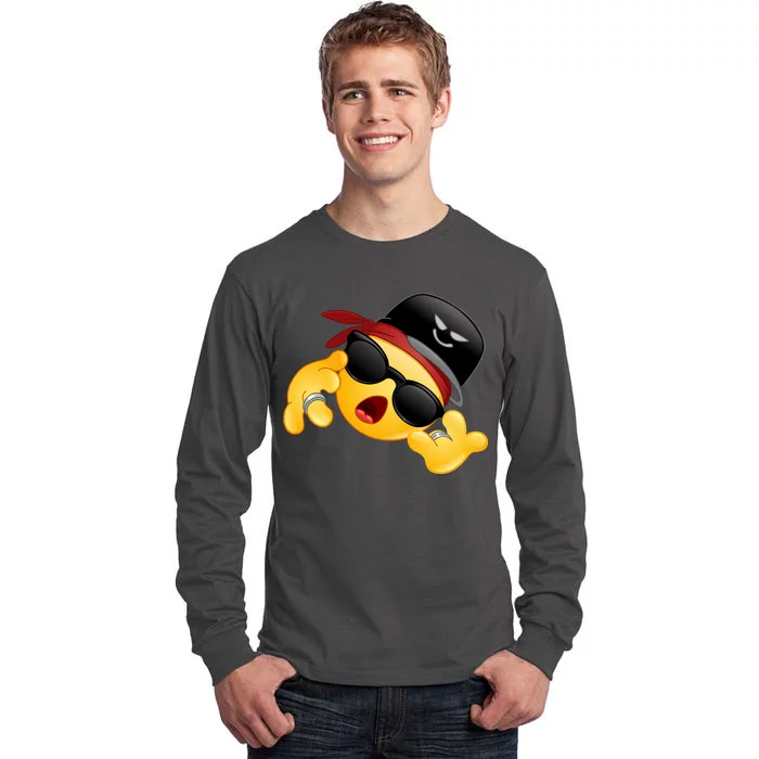 Gangster Emoji Smiley Tall Long Sleeve T-Shirt