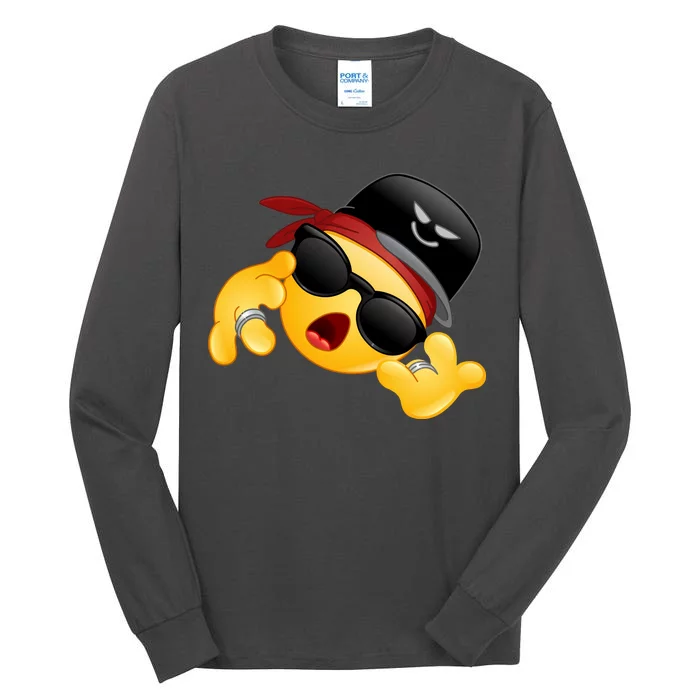 Gangster Emoji Smiley Tall Long Sleeve T-Shirt