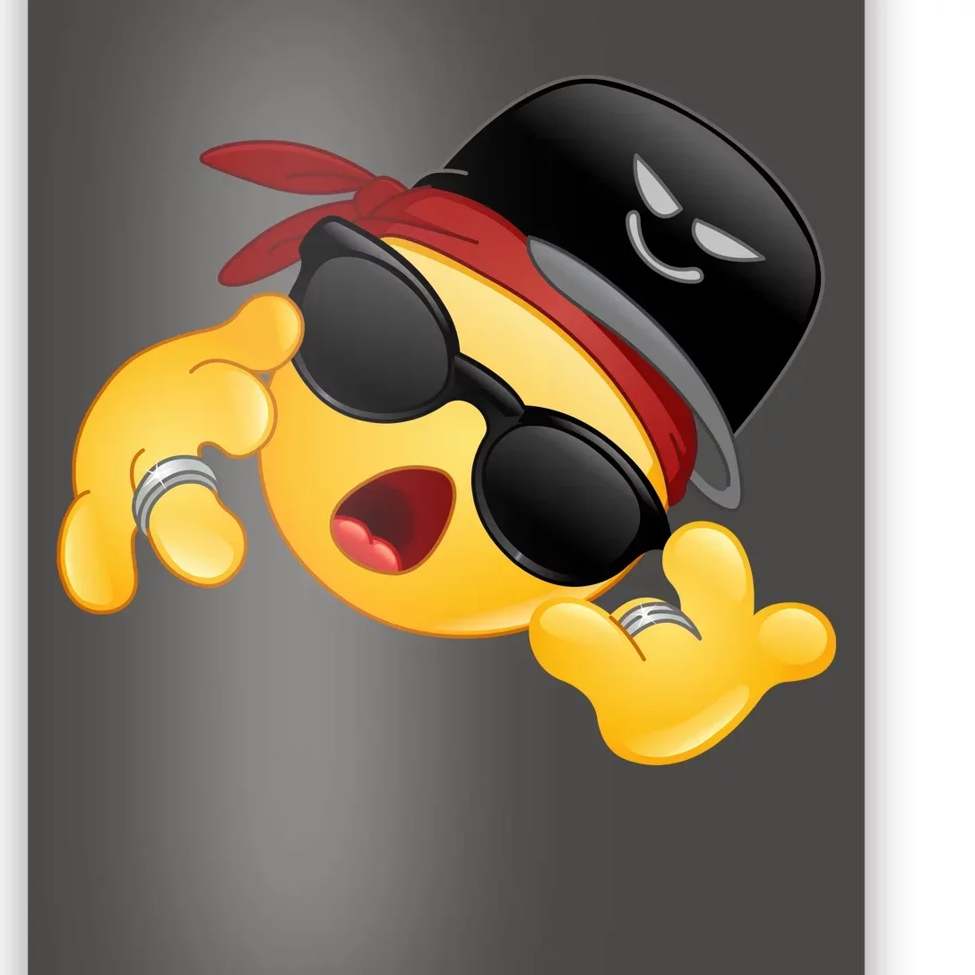 Gangster Emoji Smiley Poster