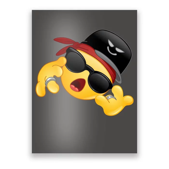 Gangster Emoji Smiley Poster