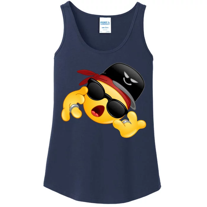 Gangster Emoji Smiley Ladies Essential Tank