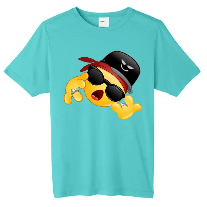 Gangster Emoji Smiley ChromaSoft Performance T-Shirt