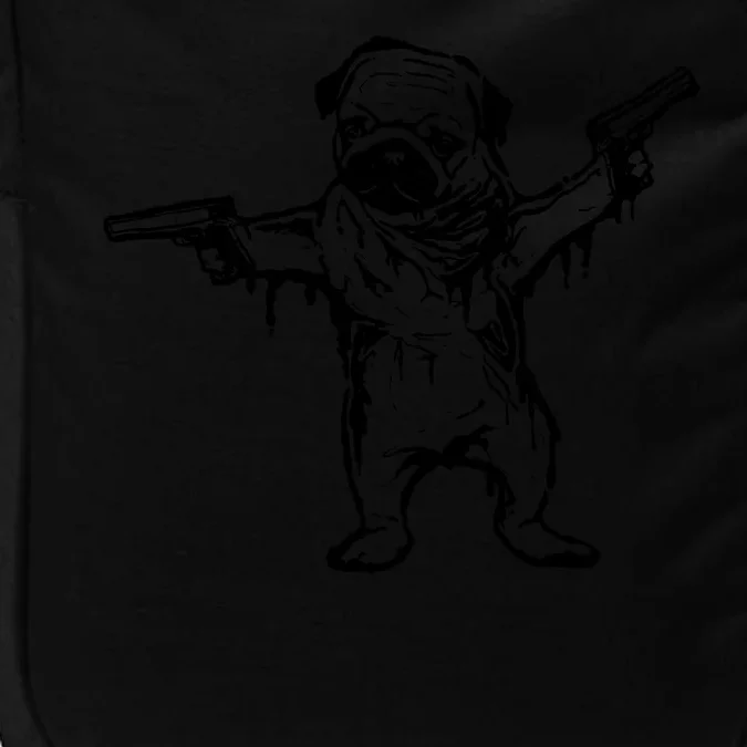 Gangster Pug With Guns Impact Tech Backpack