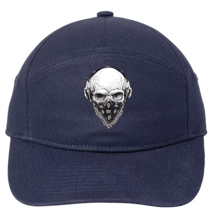 Gangster Skull 7-Panel Snapback Hat