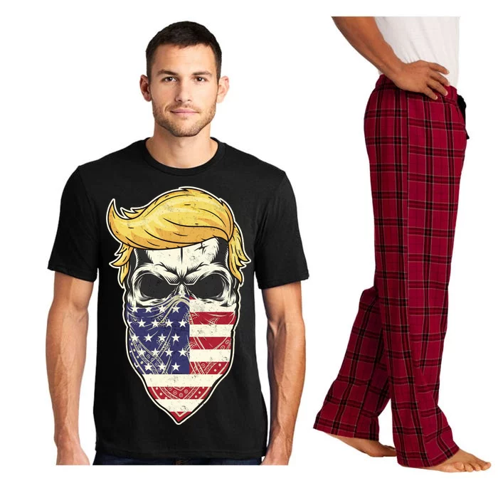 Gangster Trump USA Bandanna Skull Pajama Set