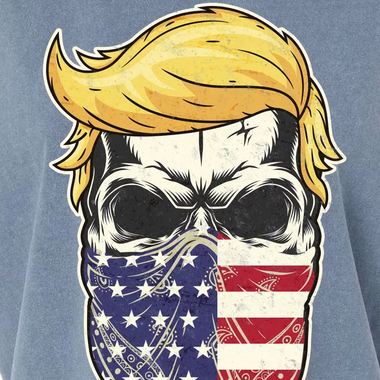 Gangster Trump USA Bandanna Skull Garment-Dyed Women's Muscle Tee