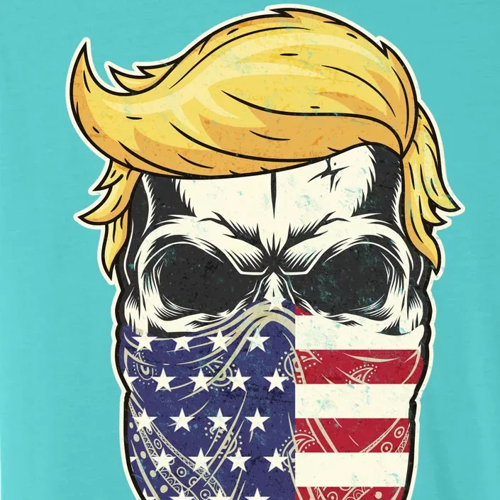 Gangster Trump USA Bandanna Skull ChromaSoft Performance T-Shirt