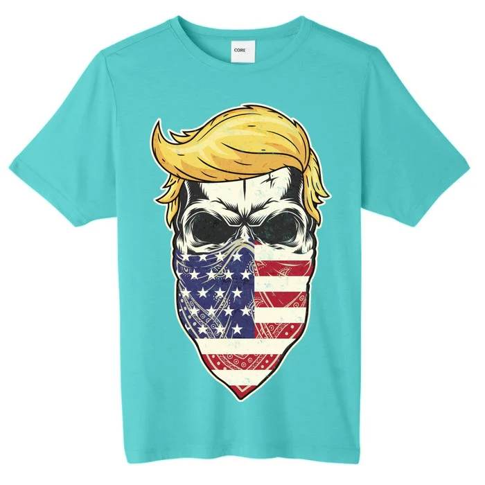 Gangster Trump USA Bandanna Skull ChromaSoft Performance T-Shirt