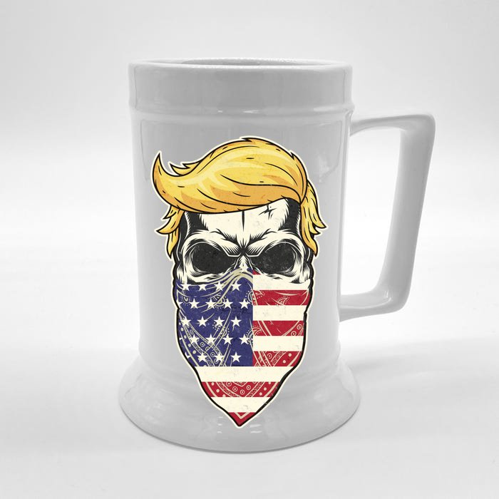 Gangster Trump USA Bandanna Skull Front & Back Beer Stein