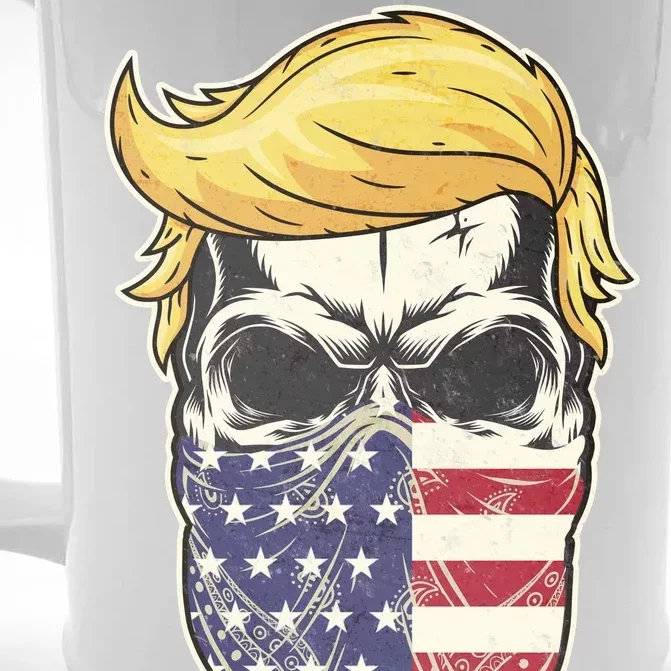 Gangster Trump USA Bandanna Skull Front & Back Beer Stein