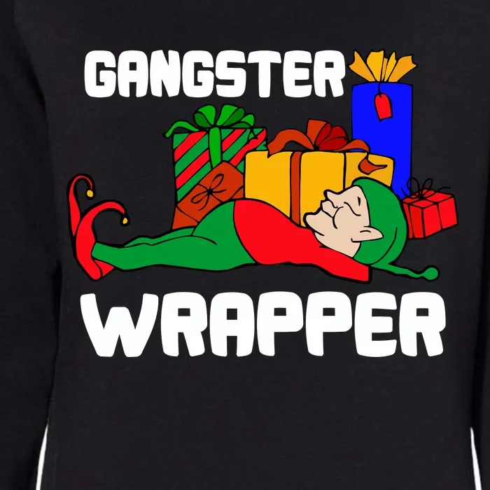 Gangster Wrapper Elf Gift Wrapping Womens California Wash Sweatshirt