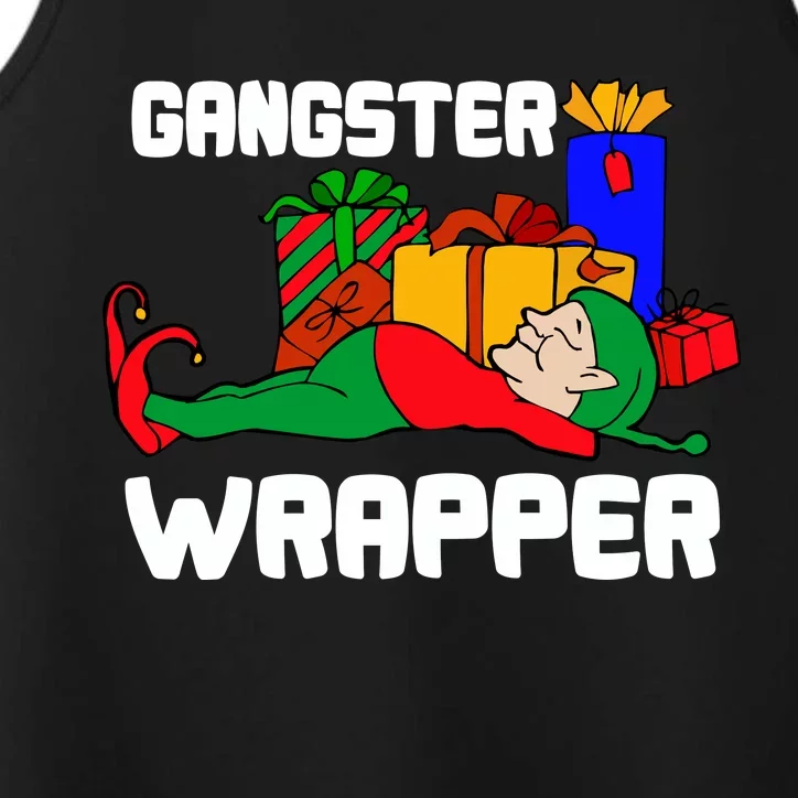 Gangster Wrapper Elf Gift Wrapping Performance Tank