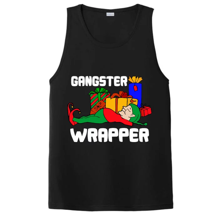 Gangster Wrapper Elf Gift Wrapping Performance Tank