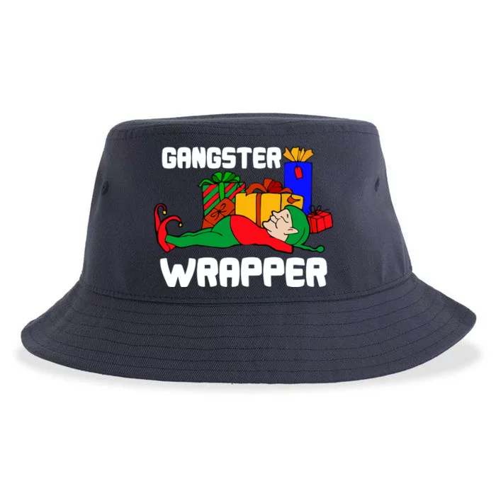 Gangster Wrapper Elf Gift Wrapping Sustainable Bucket Hat