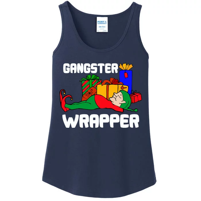 Gangster Wrapper Elf Gift Wrapping Ladies Essential Tank