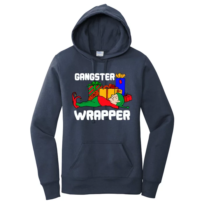 Gangster Wrapper Elf Gift Wrapping Women's Pullover Hoodie