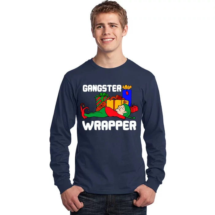 Gangster Wrapper Elf Gift Wrapping Tall Long Sleeve T-Shirt