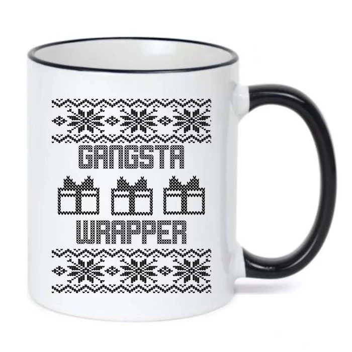 Gangster Wrapper Ugly Christmas Black Color Changing Mug