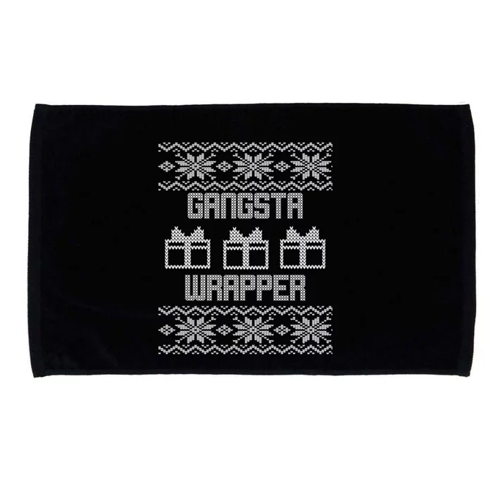 Gangster Wrapper Ugly Christmas Microfiber Hand Towel