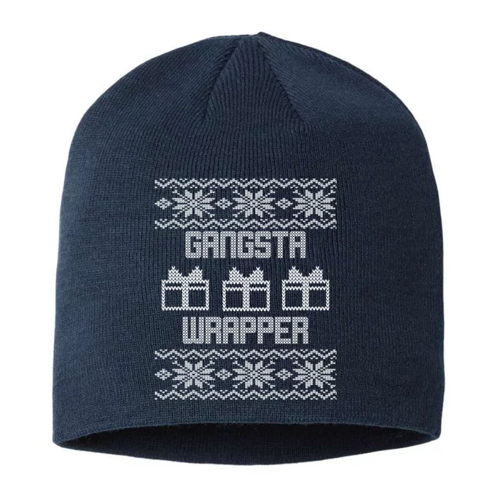 Gangster Wrapper Ugly Christmas 8 1/2in Sustainable Knit Beanie