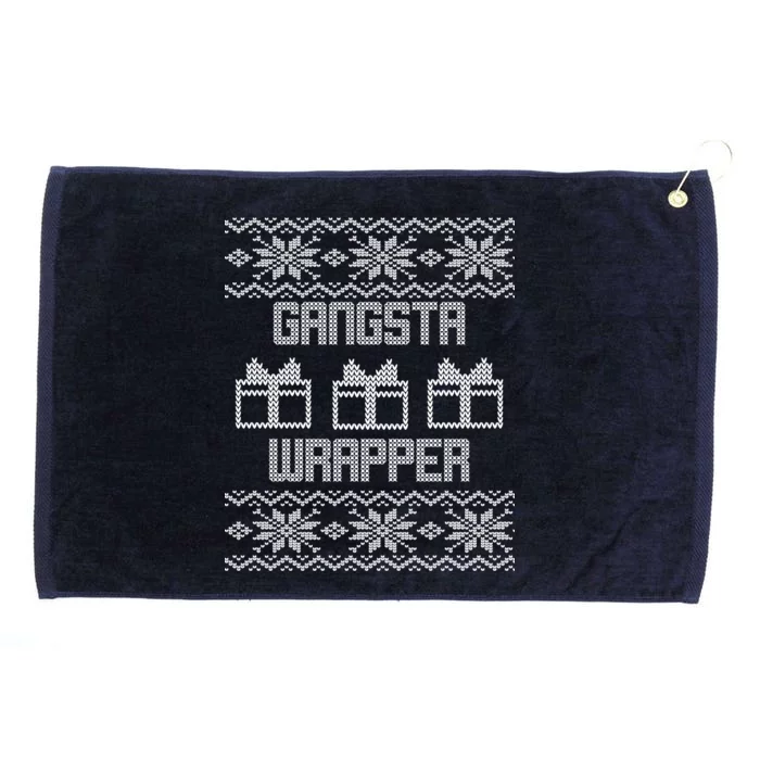 Gangster Wrapper Ugly Christmas Grommeted Golf Towel