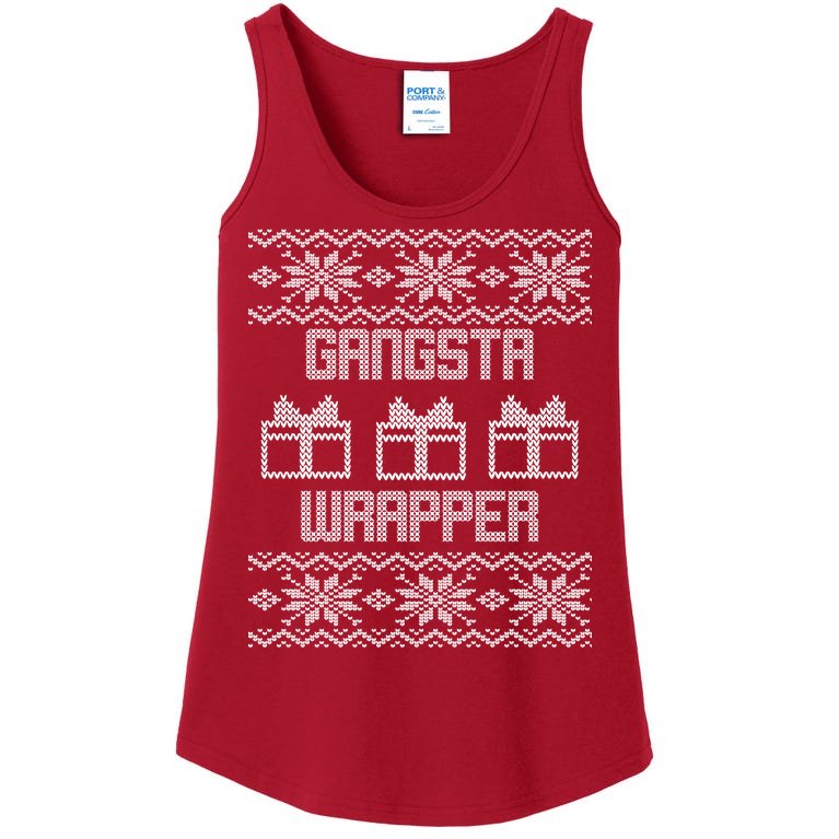 Gangster Wrapper Ugly Christmas Ladies Essential Tank