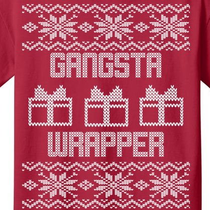 Gangster Wrapper Ugly Christmas Kids T-Shirt