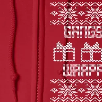 Gangster Wrapper Ugly Christmas Full Zip Hoodie