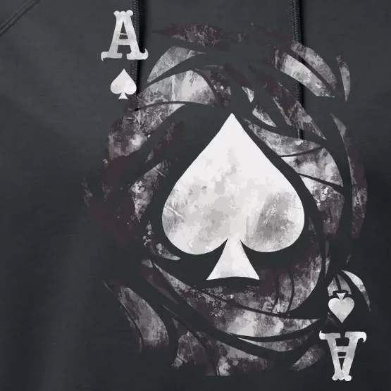 Grunge Ace Of Spades Performance Fleece Hoodie