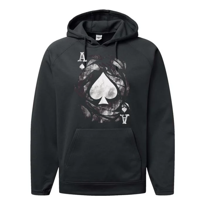 Grunge Ace Of Spades Performance Fleece Hoodie