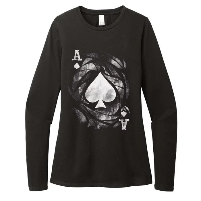 Grunge Ace Of Spades Womens CVC Long Sleeve Shirt