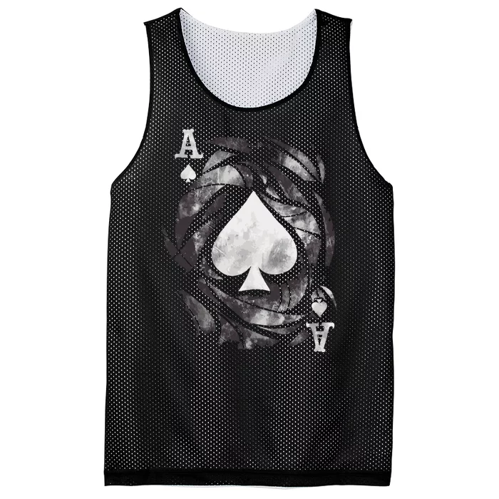 Grunge Ace Of Spades Mesh Reversible Basketball Jersey Tank