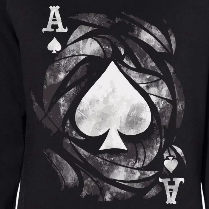 Grunge Ace Of Spades Womens California Wash Sweatshirt