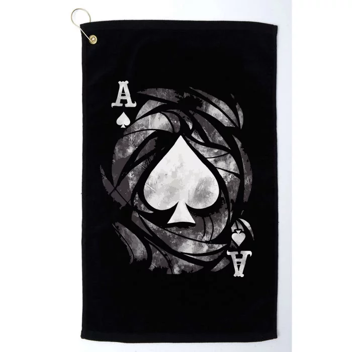 Grunge Ace Of Spades Platinum Collection Golf Towel