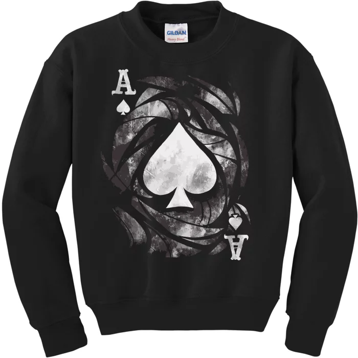 Grunge Ace Of Spades Kids Sweatshirt