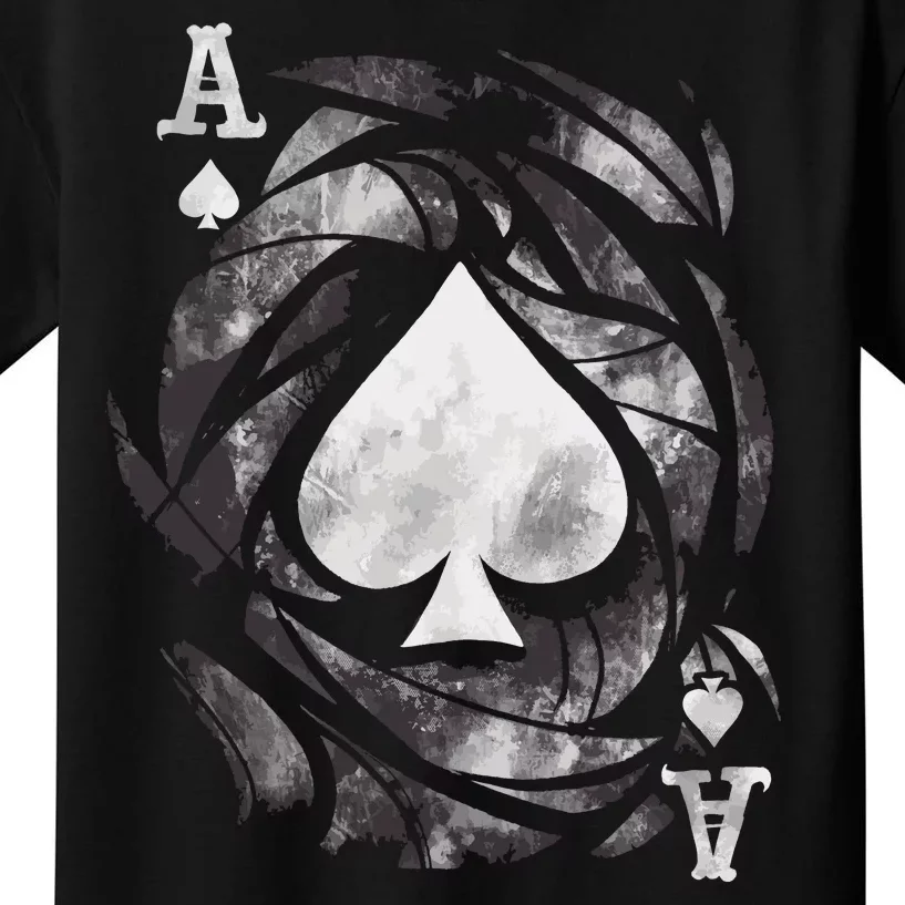 Grunge Ace Of Spades Kids T-Shirt