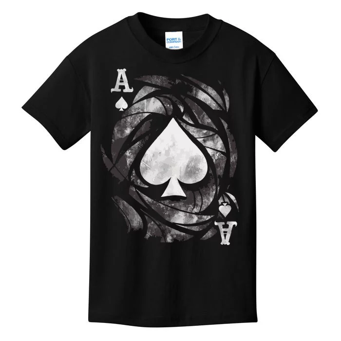 Grunge Ace Of Spades Kids T-Shirt