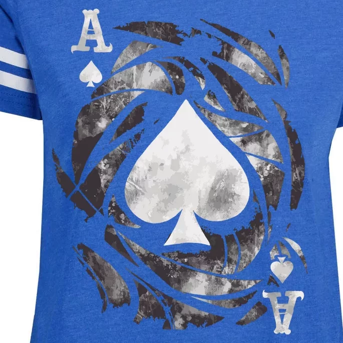 Grunge Ace Of Spades Enza Ladies Jersey Football T-Shirt