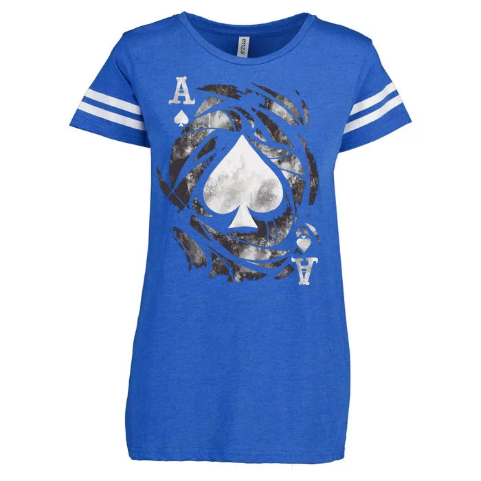 Grunge Ace Of Spades Enza Ladies Jersey Football T-Shirt