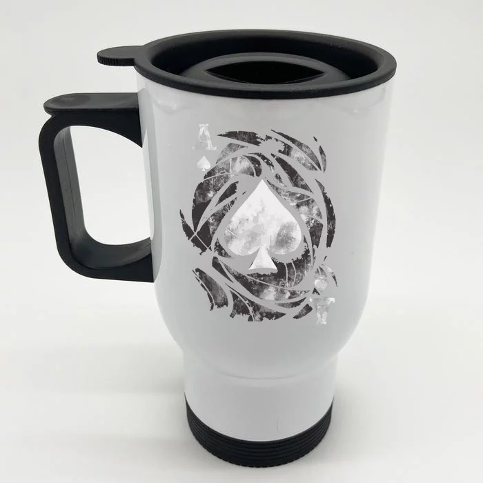 Grunge Ace Of Spades Front & Back Stainless Steel Travel Mug