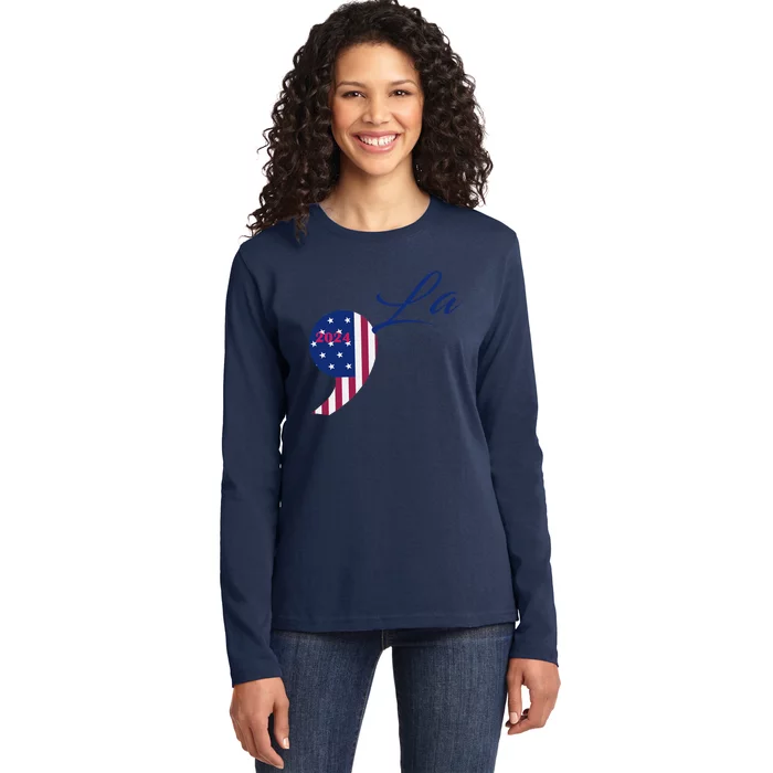 Go All Out Comma La 2024 Ladies Long Sleeve Shirt