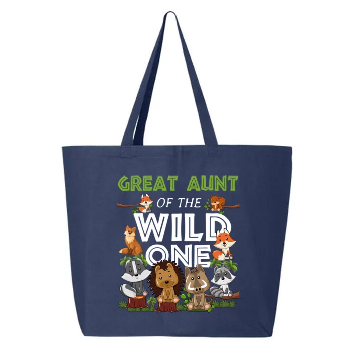 Great Aunt Of The Wild One Zoo Birthday Woodland Animals Gift 25L Jumbo Tote