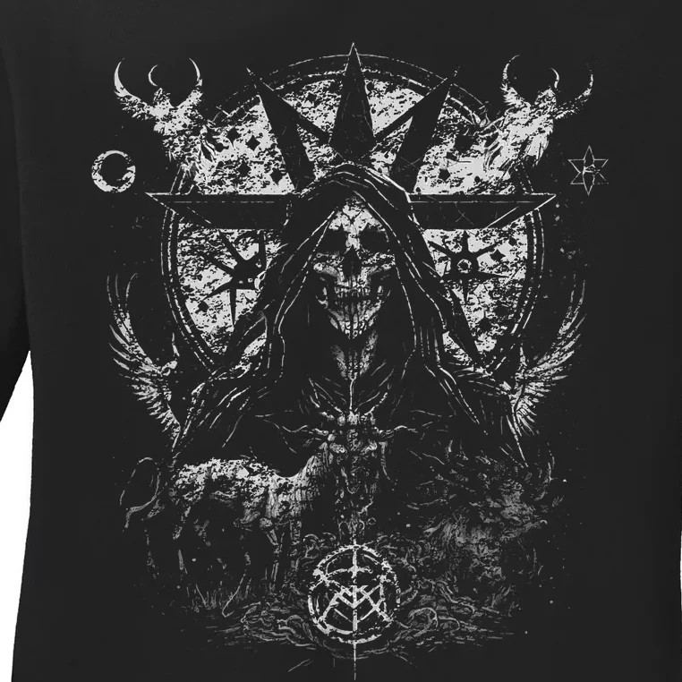 Gothic Aesthetic Occult Unholy Grunge Emo Punk Ladies Long Sleeve Shirt