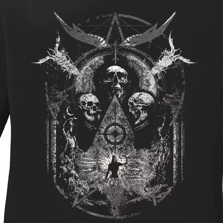 Gothic Aesthetic Occult Unholy Grunge Emo Punk Ladies Long Sleeve Shirt