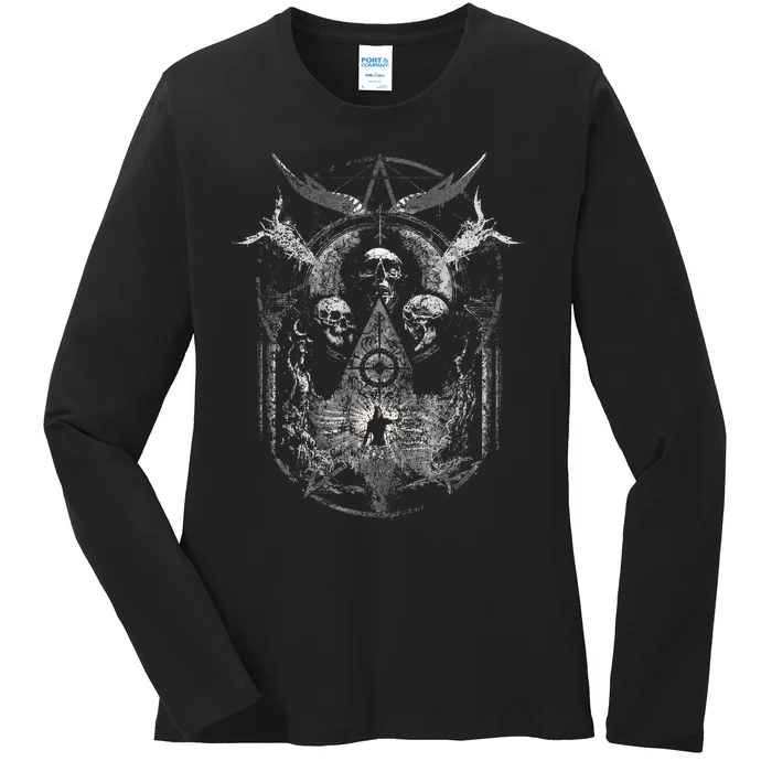 Gothic Aesthetic Occult Unholy Grunge Emo Punk Ladies Long Sleeve Shirt