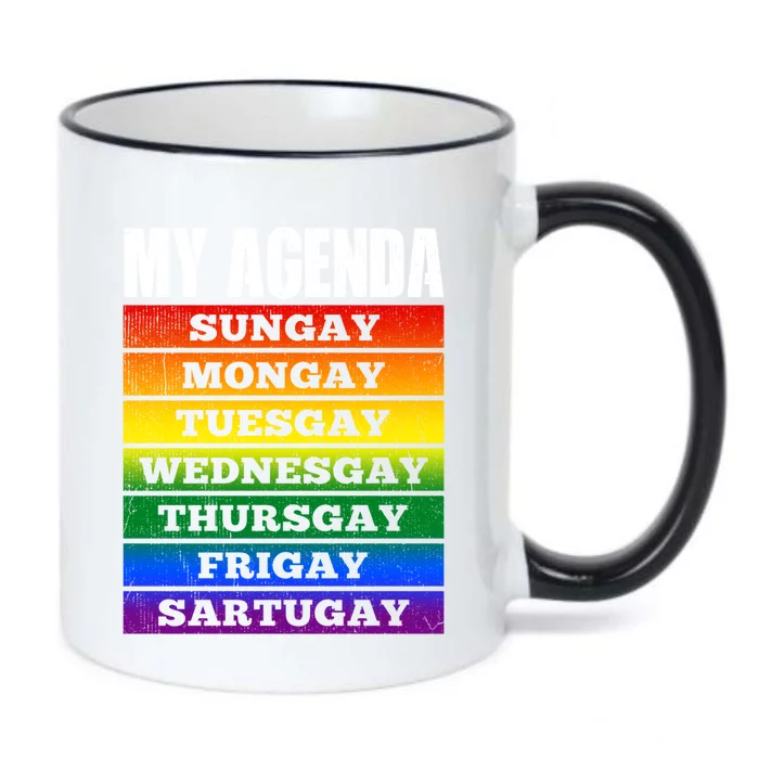 Gay Agenda Pride Rainbow Flag Lgbtq Funny Lgbt Pride Month Gift Black Color Changing Mug